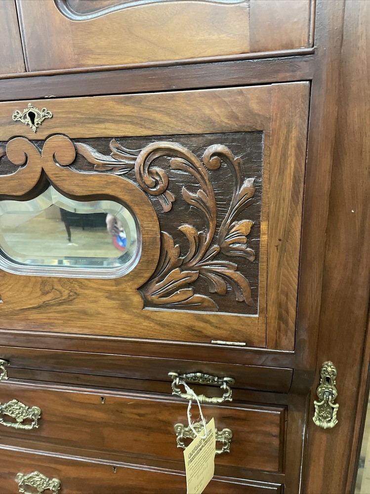 Antique English Walnut Wardrobe