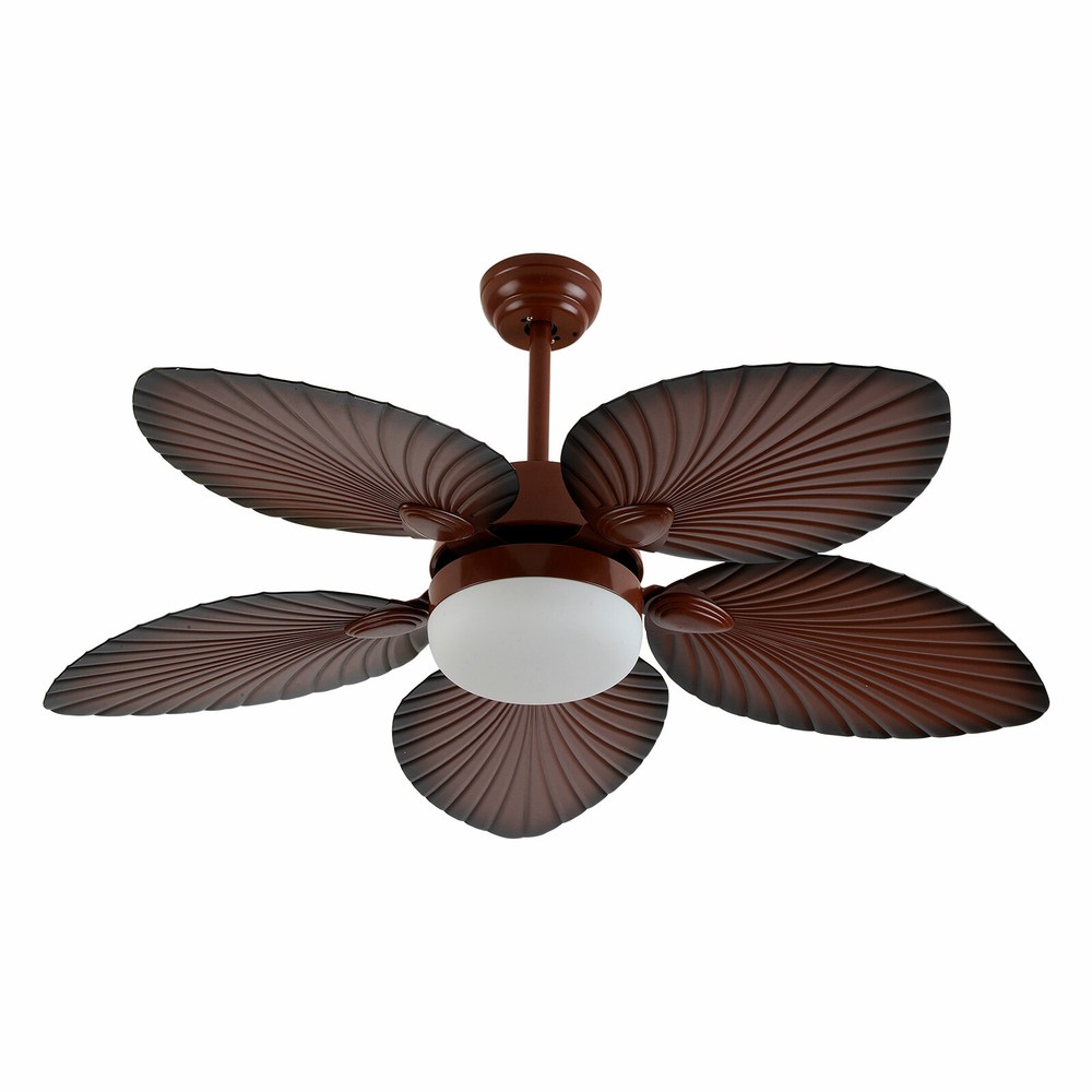 42" Ceiling Fan w/ Light 3Color Changes Remote Control Tropical Palm Leaf Shape