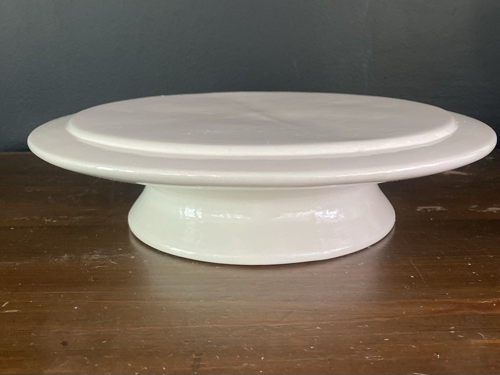 Vintage Ceramic Strawberry Shortcake Pattern Cake Stand with Lid