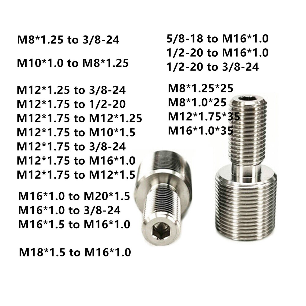 Titanium alloy Thread Conversion Screws M8 M10 M12 M16 M18
