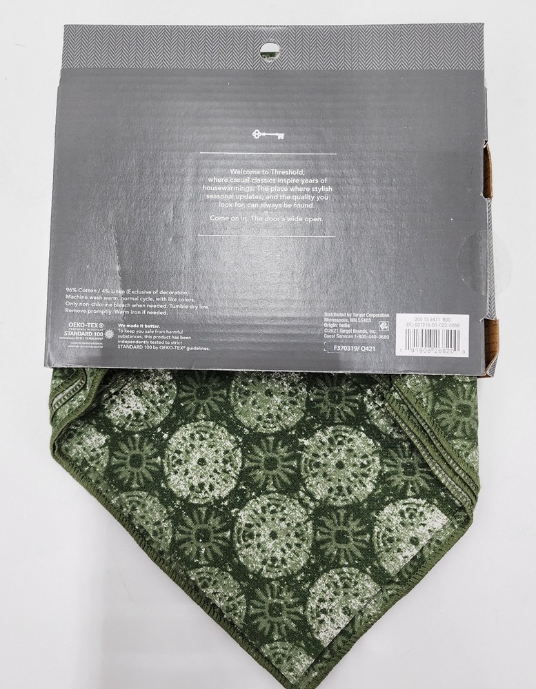 Threshold Table Throw 50" x 50" - Green, Machine Washable