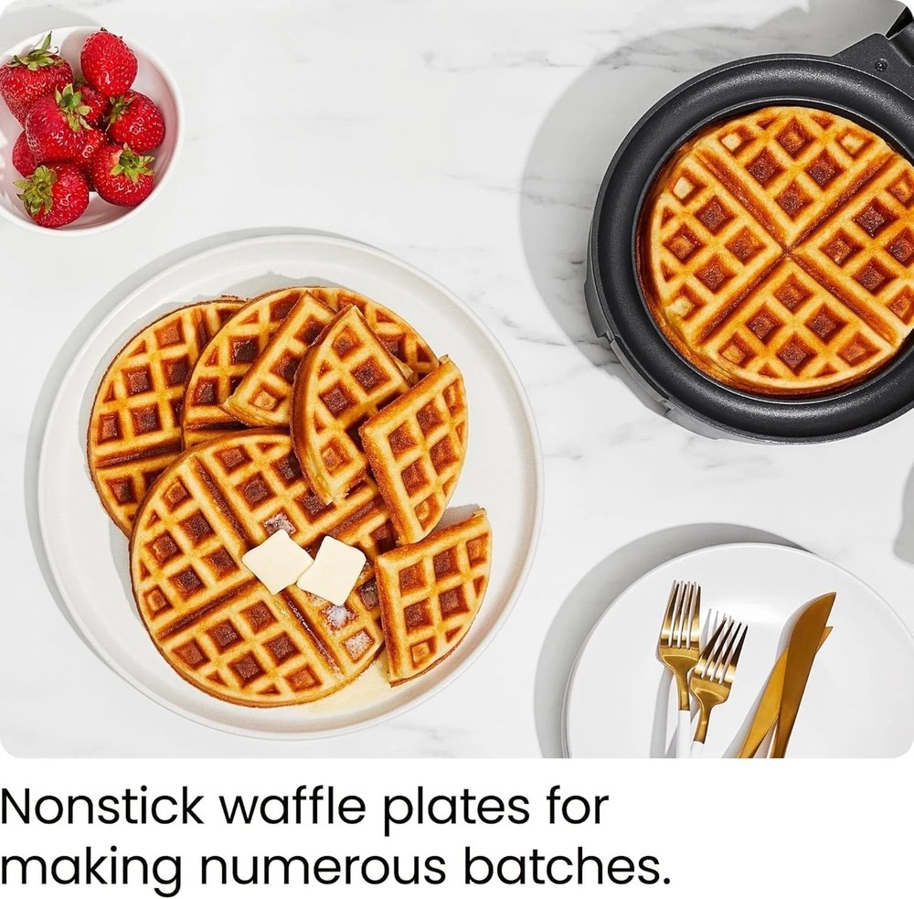 Mess-Free Belgian Waffle Maker: Nonstick Plates & Programmable Settings Included