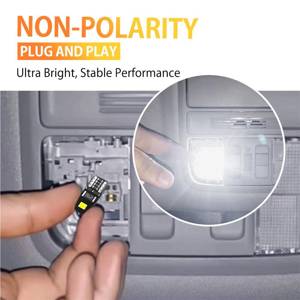 AUXITO T10 168 194 LED Interior Bulbs License Light Side Map Marker White
