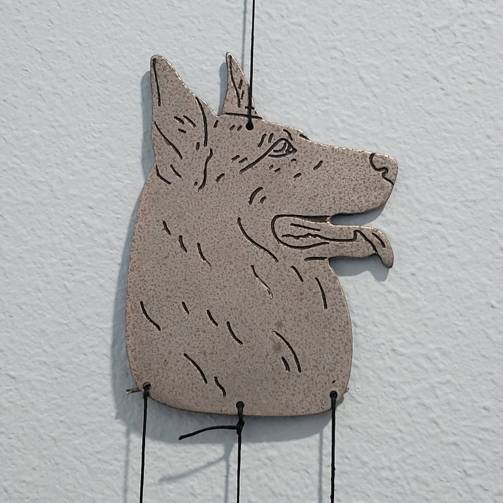 Metal German Shepherd Dog Wind Chimes