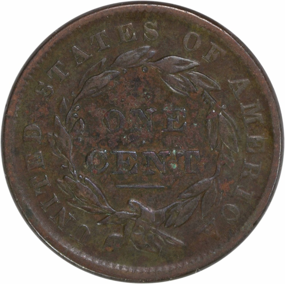 1838 Large Cent VF Uncertified #308