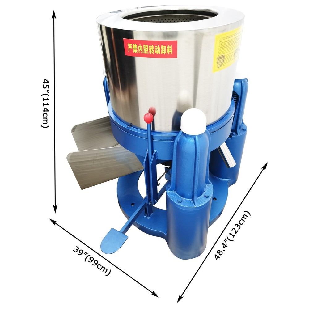 220V 3PH Industrial Centrifugal Dehydrator Drying Machine Solid-Liquid Separator