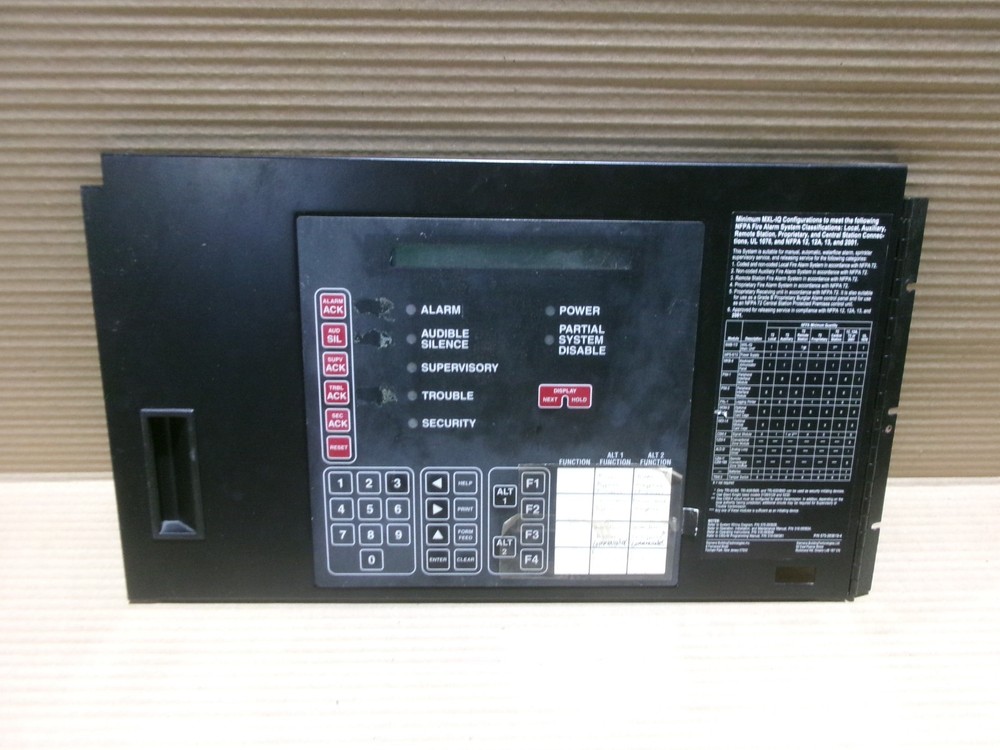 Siemens Cerberus Pyrotronics MKB-4 Fire Alarm Display Control Panel MKB4