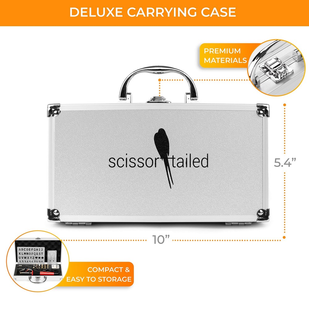 Scissor-Tailed Premium Compact, Aluminium Case & Adjustable Temperature Pen