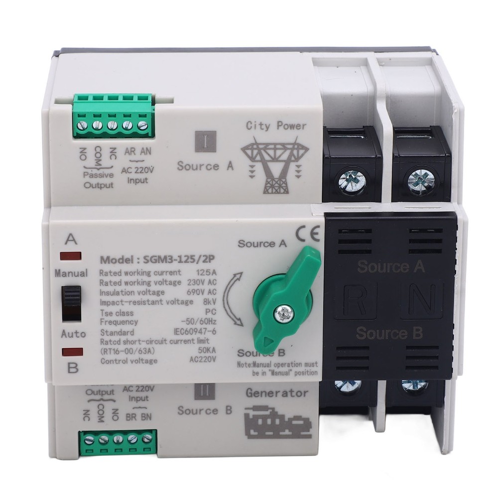 125A Double Power Automatic Transfer Switch For Generator Excellent