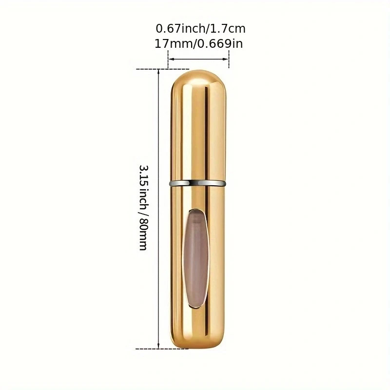 6Pc 5ml Mini Refillable Travel Portable Perfume Atomizer Bottle Spray Pump Cases