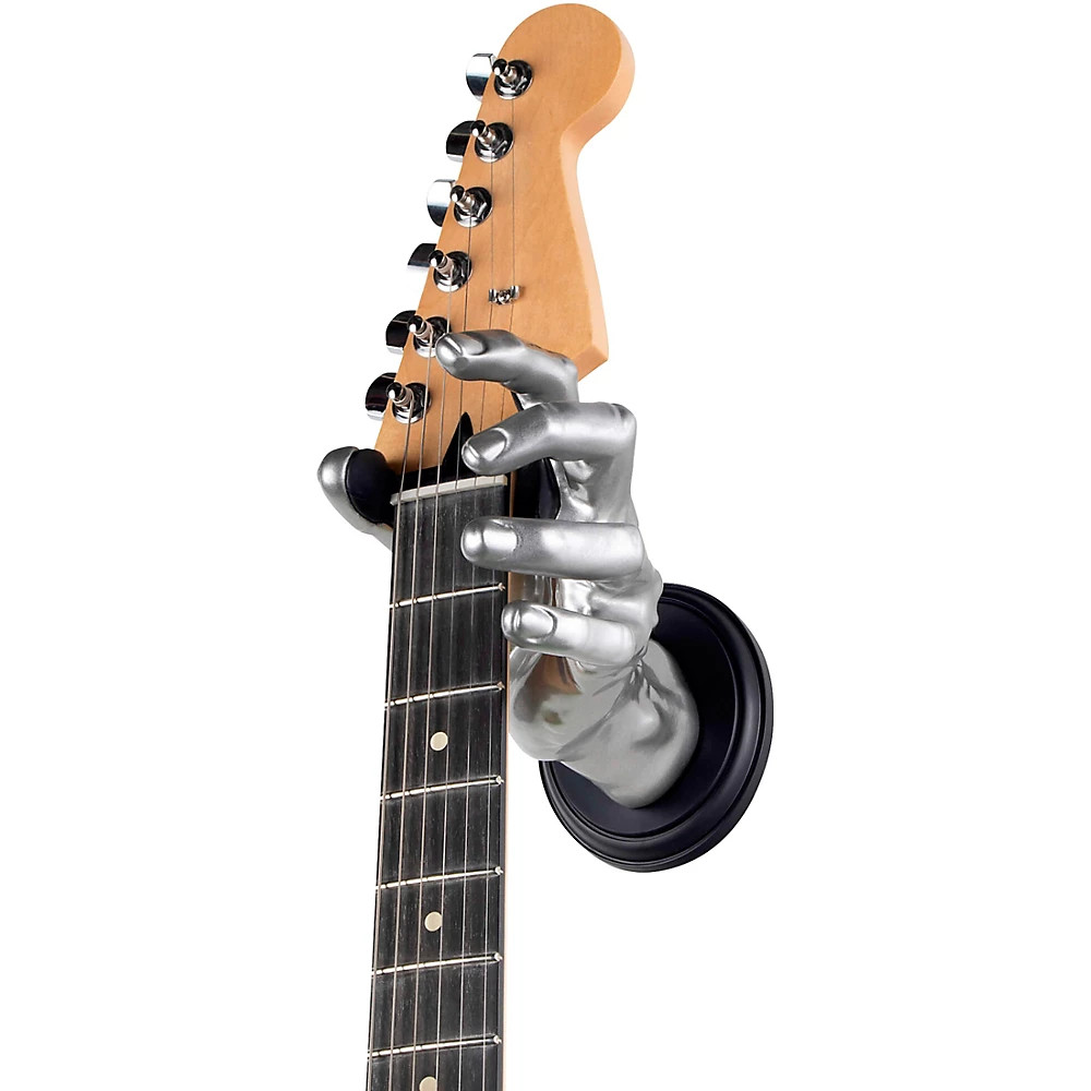 Grip Studios Classic Grip Guitar Wall Hanger Metallic Silver