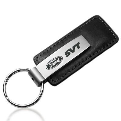 Ford SVT Black Leather Key Chain