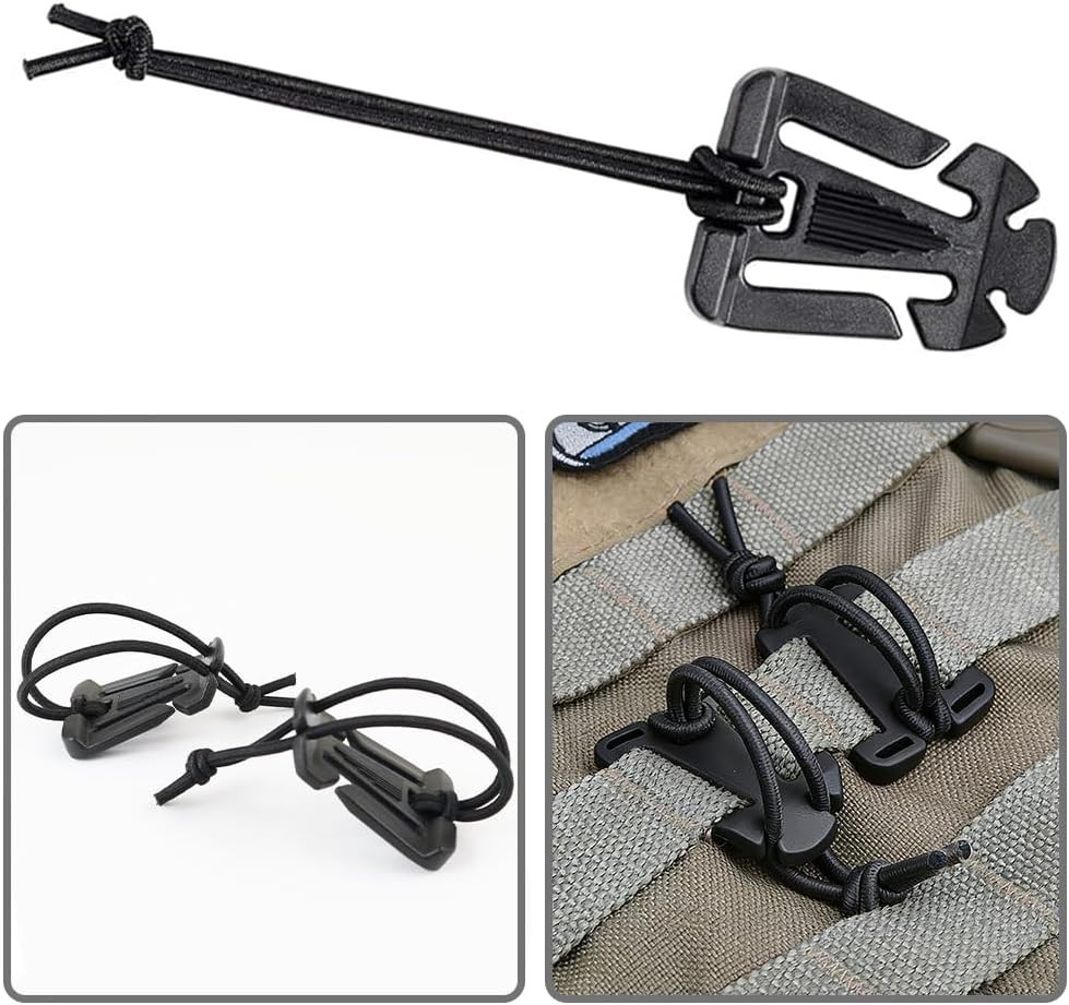 30PCS Tactical MOLLE Attachment Kit for Backpack D-Ring Web Dominator Gear Hook