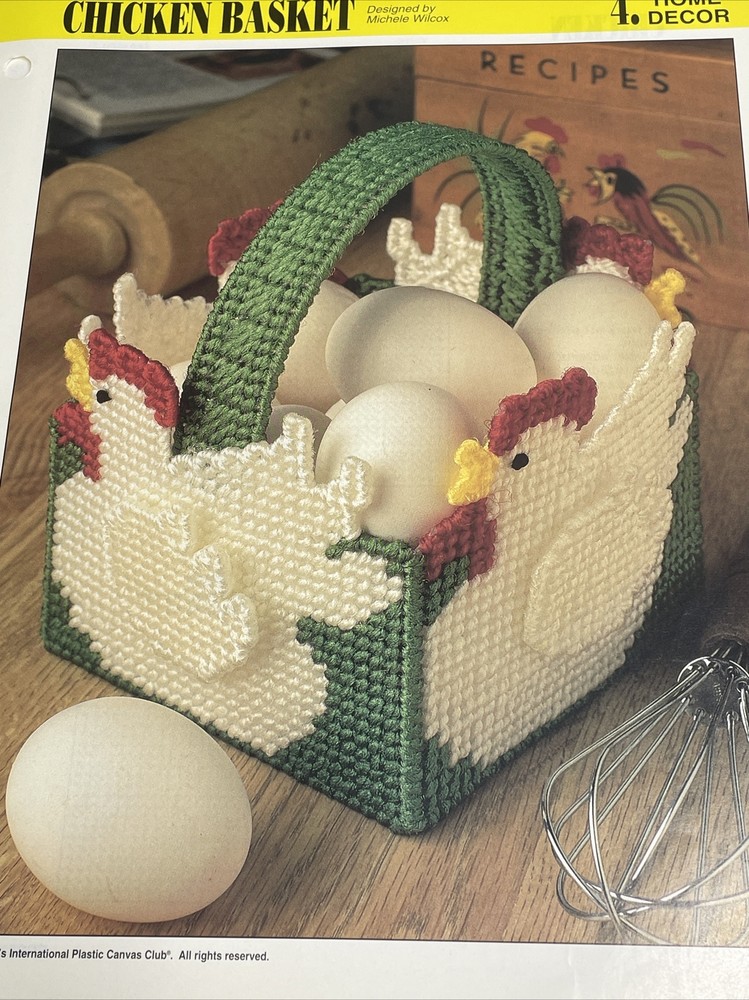 Chicken Basket Annie's Plastic Canvas Pattern