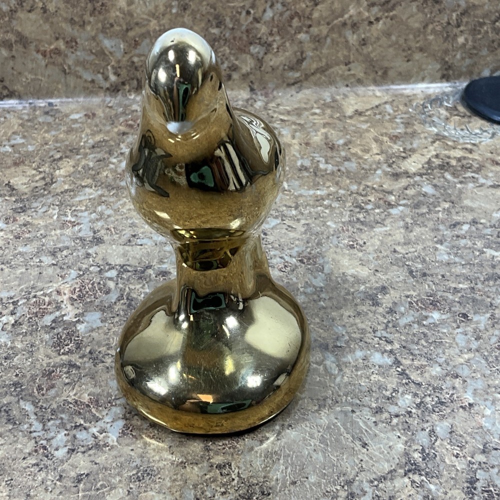 Vintage Ceramic Small Bird Figurine - Gold Nice