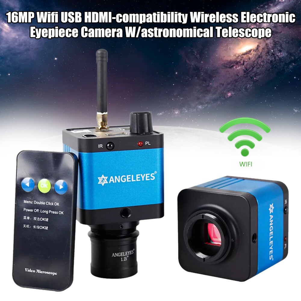 WIFI USB HDMI-compatibility Wireless Electronic Eyepiece Camera W/astronomi