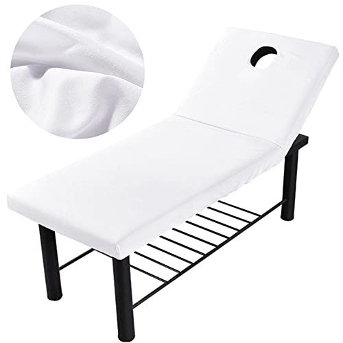 Professional Massage Bed Cover Set, Soft Elastic Table Sheet with Face Hole - 2