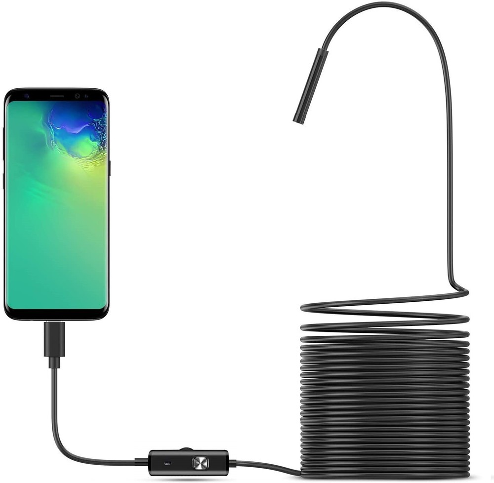 16.4FT Endoscope 7mm Borescope Snake Camera Scope Inspection USB For Android PC