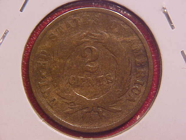 1865 P TWO CENT PIECE - VG - SEE PICS! - (N4056)