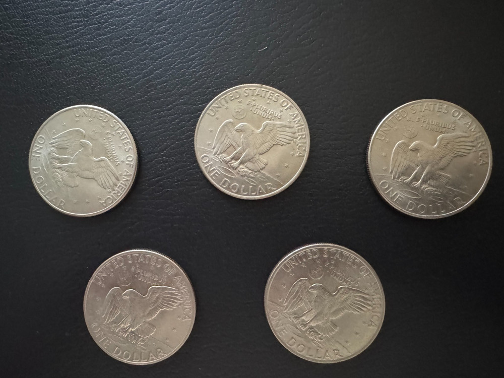 1972 eisenhower dollar (set of 5)