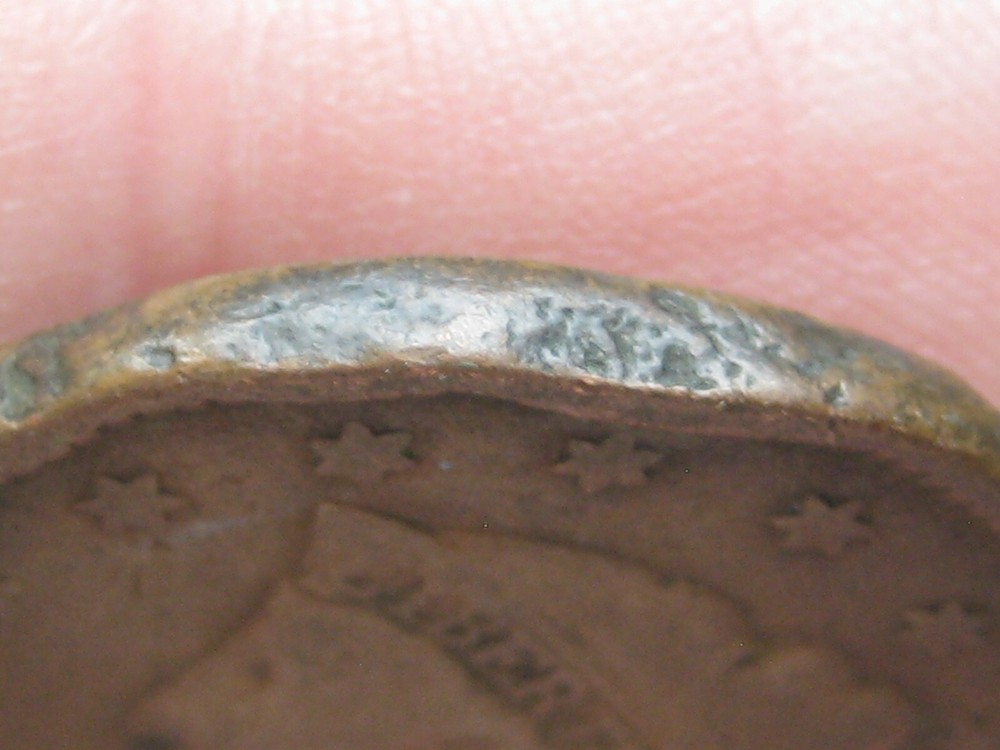 1837 Matron Head Modified Large Cent Penny- Newcomb 2, N-2, Die Cud