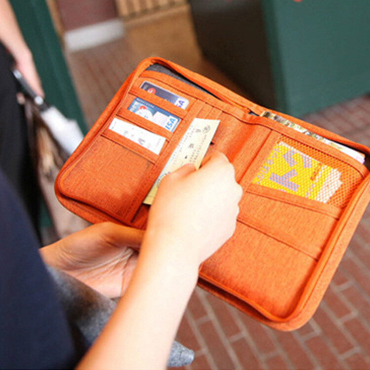 Travel Passport Holder Multi-function Document Package Multiple Card Wallet US
