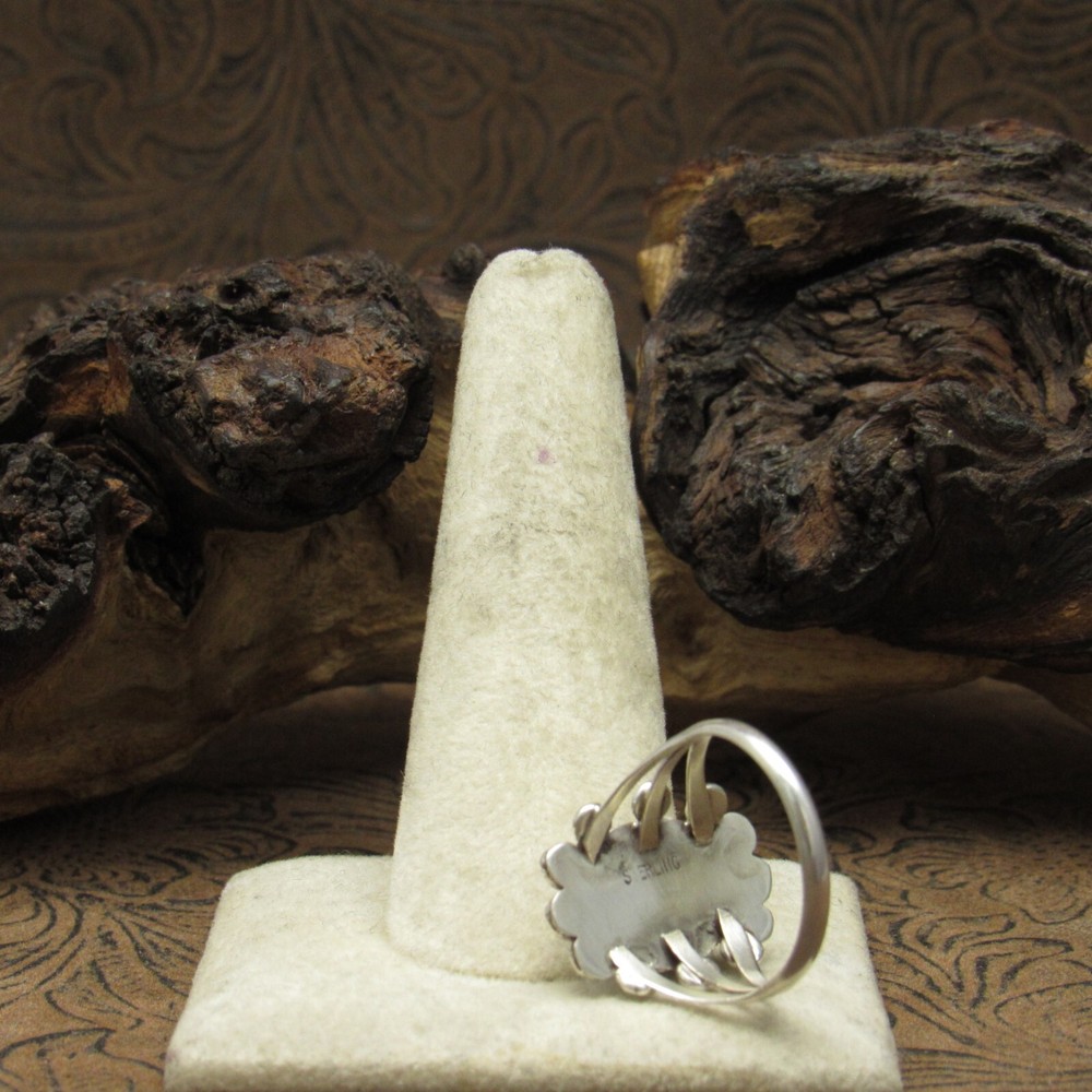 *Sterling Silver Oval Tiger's Eye Ring Size 8.25