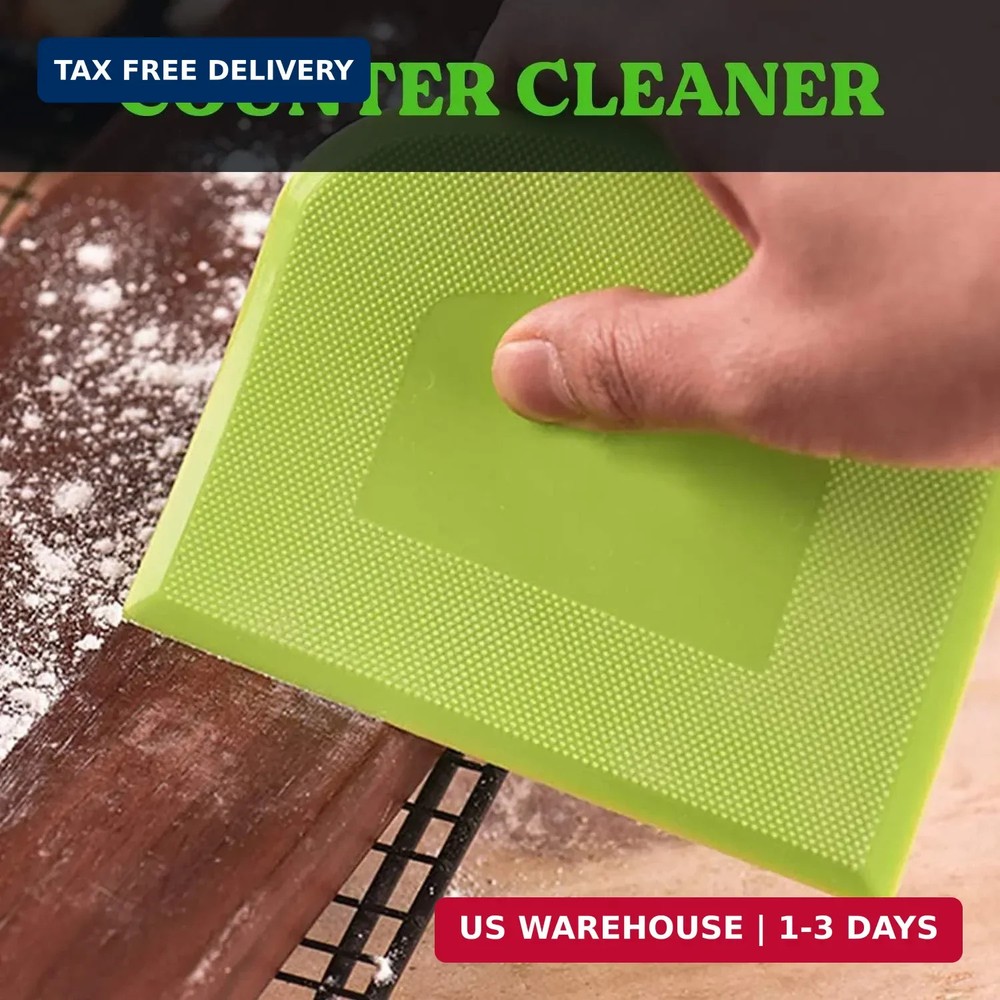 SURDOCA Dough Scraper Bench Scraper - 3P 4.7x3.7" Plastic Flexible Bowl Scraper,