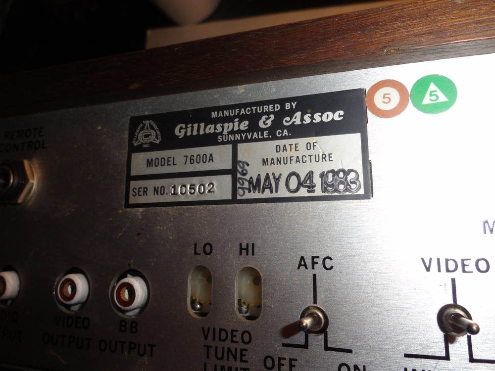 1983 Gillaspie Model 7600A Satellite Receiver plus Image Reject Mixer