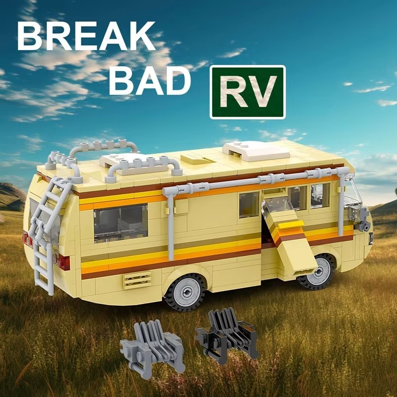 MOC Breaking Bad RV Model Camper Van Blocks Set (360 Pcs)