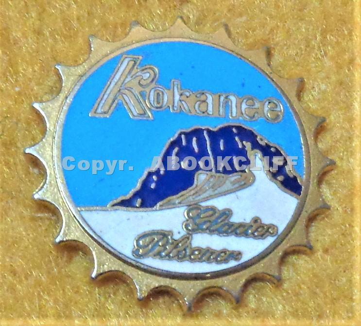 KOKANEE GLACIER PILSNER BEER BOTTLE CAP style Lapel Pin