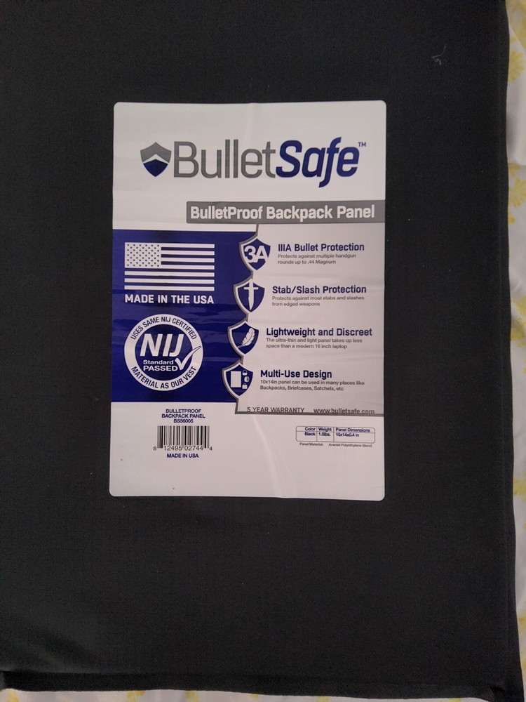 BulletSafe Bulletproof Backpack Panel Level IIIA