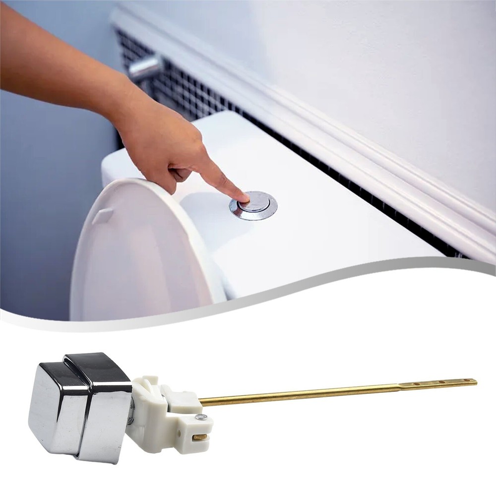 Side Mount Master Plumber Toilet Tank Lever Flush Handle Brass Arms Push Button