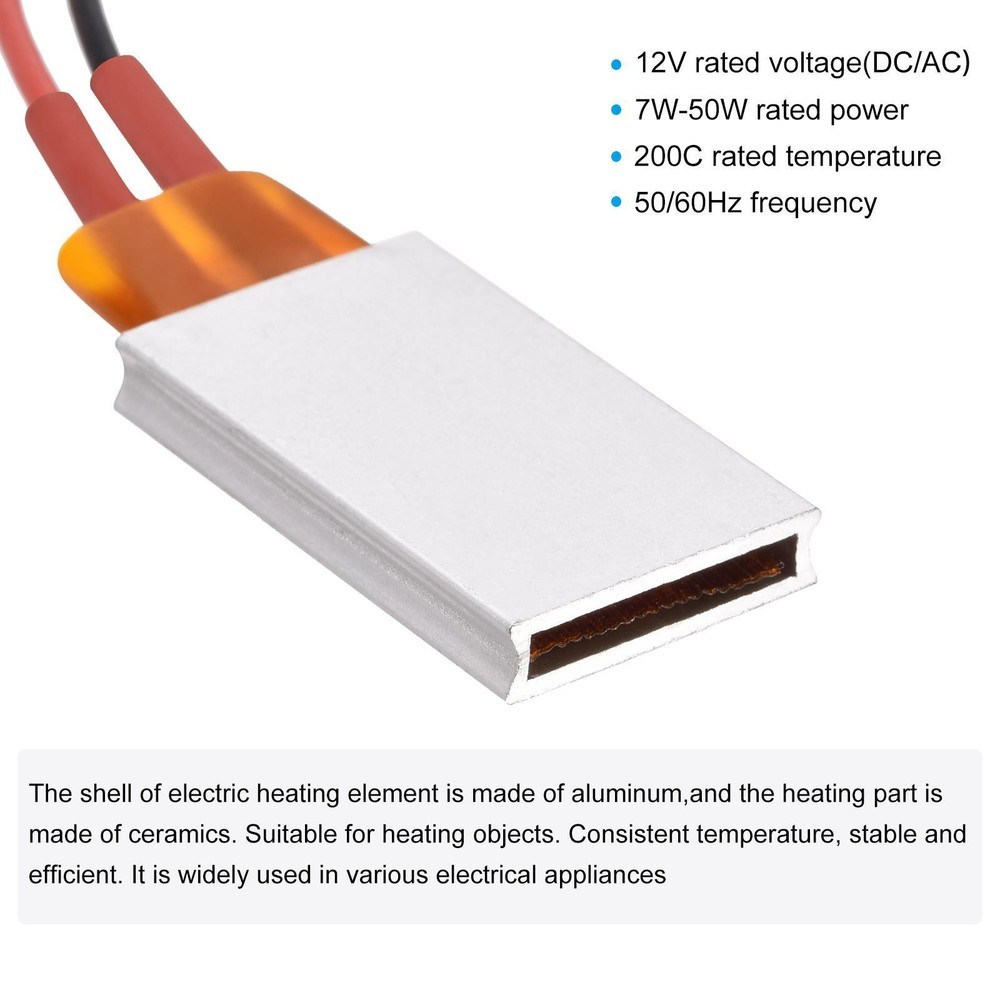 2pcs Heating Element 12V 7W-50W 200C Consistent Temperature Ceramic