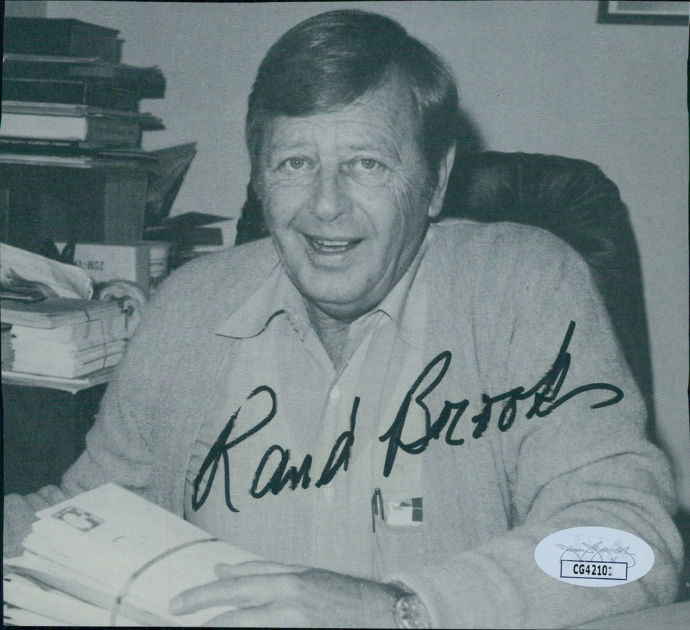 Rand Brooks Actor Signed 5x5.5 Cut Page Photo JSA Authenticated