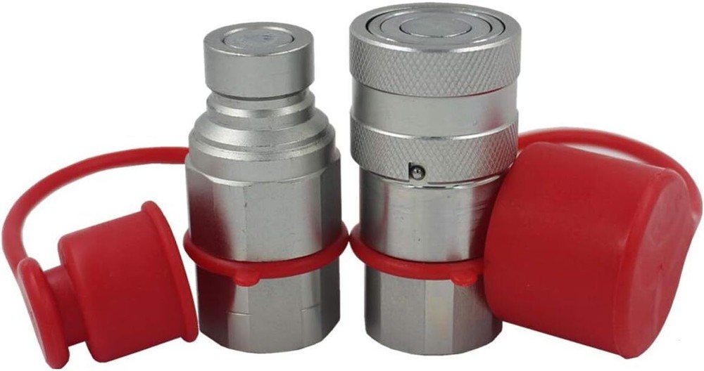 1/2 NPT Flat Face Hydraulic Quick Connect Coupler Coupling Set Skid Steer Bobcat