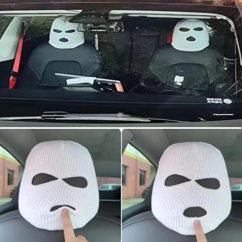 2Pcs Car Headrest Covers, Soft Fabric Breathable Car Headrest Protector, 2Pcs-B