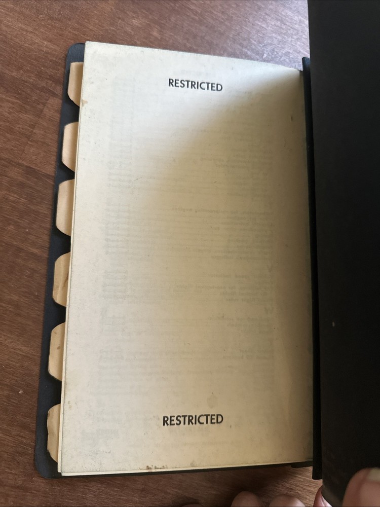 Navy Pilots' Information File 1949 Restricted Book
