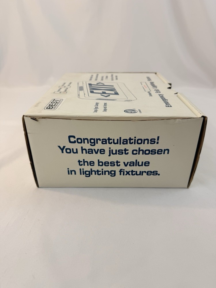 Emergency Exit Lighting Fixture Lamps Canopy & Mounting Hardware Included