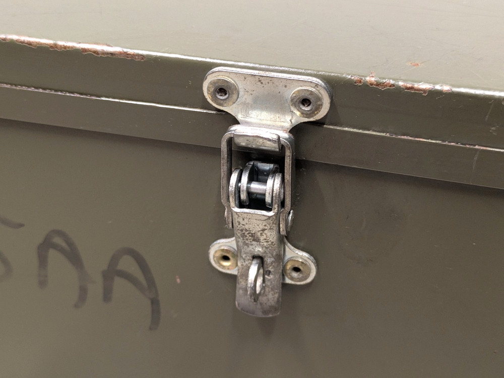 British Army Small Lockable Field Chest Document Transport Storage Case Tool Box