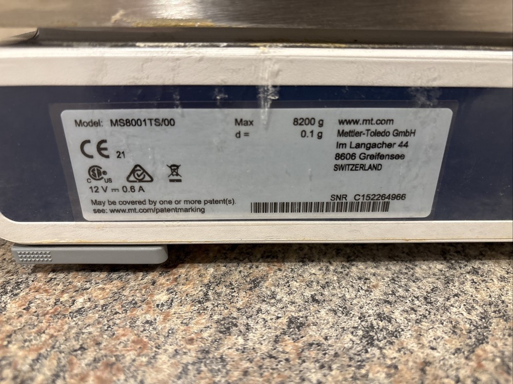 Mettler Toledo MS8001TS Precision Balance