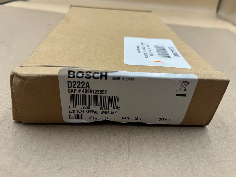Radionics Bosch D222A LCD Alarm Keypad Alpha Command Center