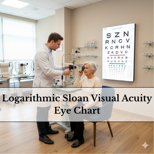 Logarithmic Sloan Eye Chart LogMAR Visual Acuity Vision Test Chart