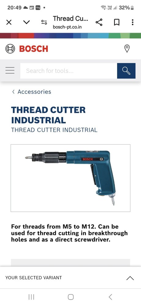 Bosch Thread Cutter Pneumatic Screwdriver Drill CHECK PICTURES