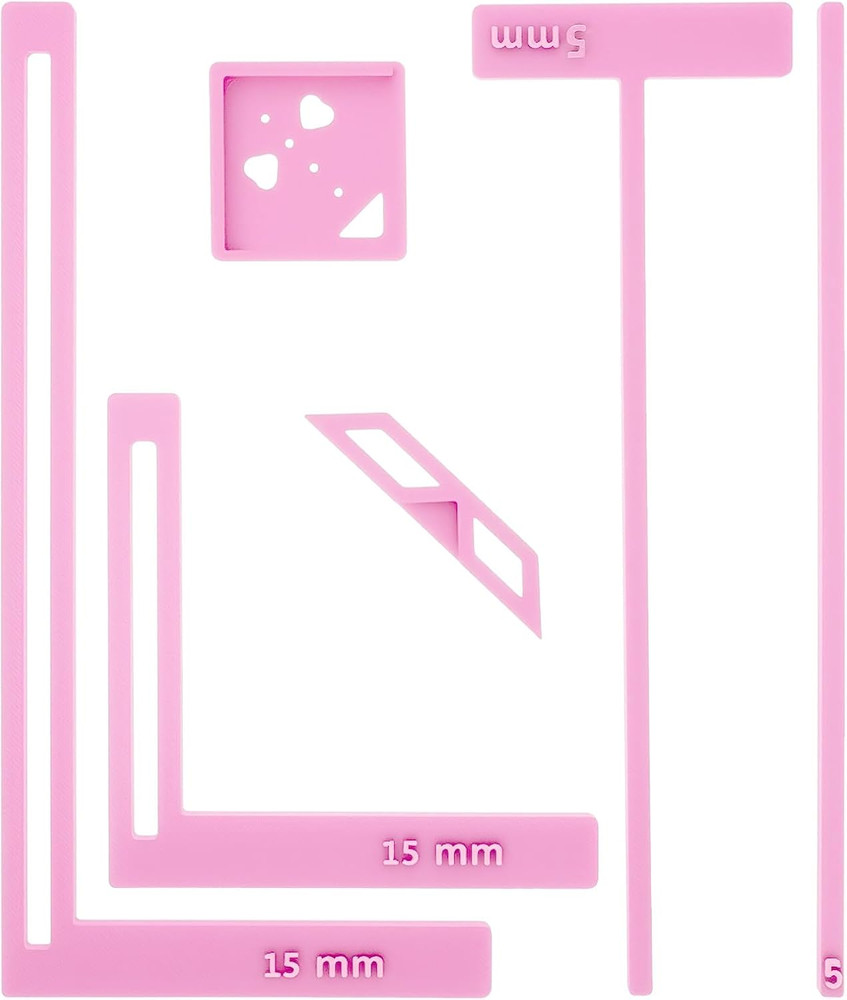 6PCS  Binding Tool, Easy Scrapbooking Tools Kit for Starter, L Ruler + T Ruler +