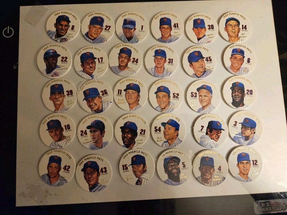 1969 NEW YORK MIRACLE METS 31 POGS