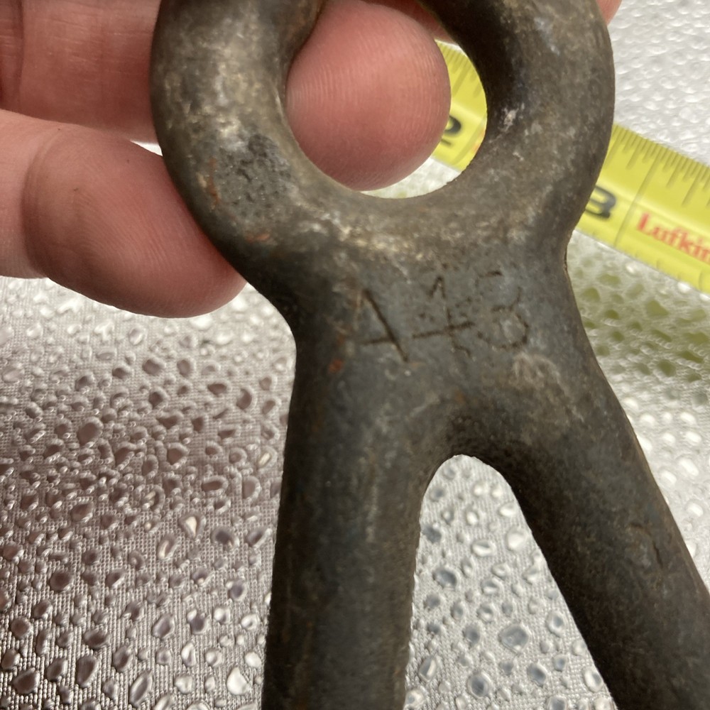Vintage Cast Iron Hitch Clevis. Marked A43