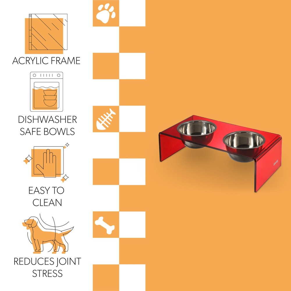 LICKER Store DBL2000H Keaton 5" Small/Medium Modern Acrylic Rectangular Elevated