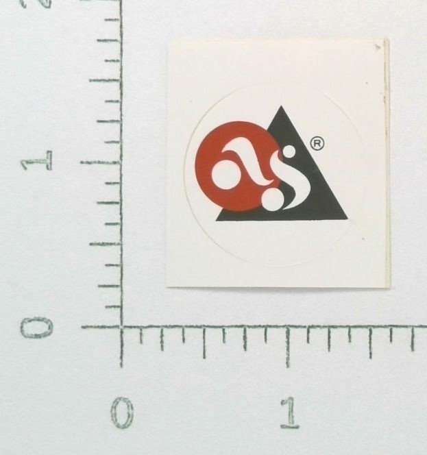Vintage AS Triangle Logo Industrial Coal Mining Sticker Decal
