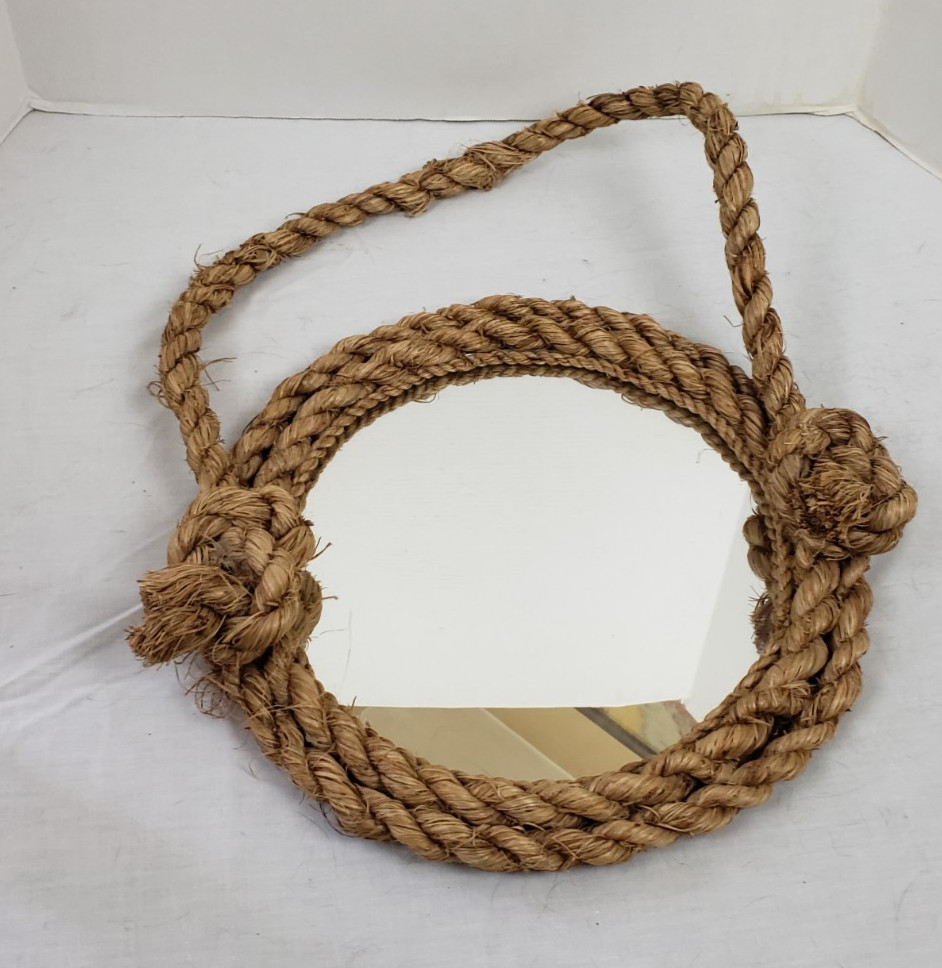 Circular Round Hanging Mirror Rope Mirror Home Decor 15" x 15"